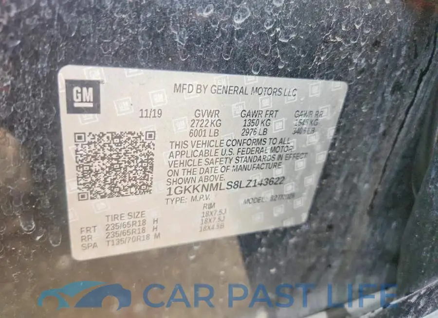 1GKKNMLS8LZ143622# 13