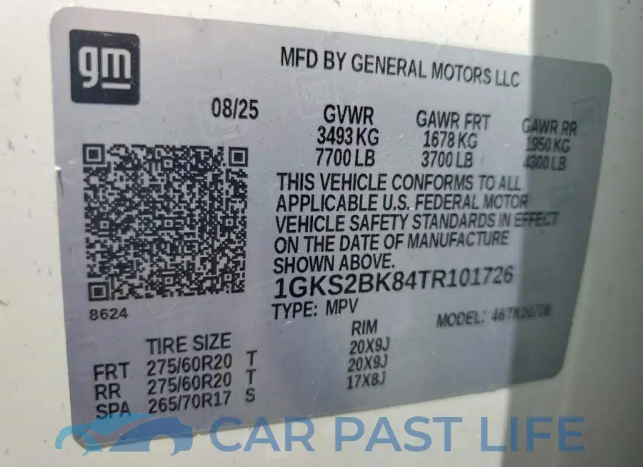 1GKS2BK84TR101726# 13