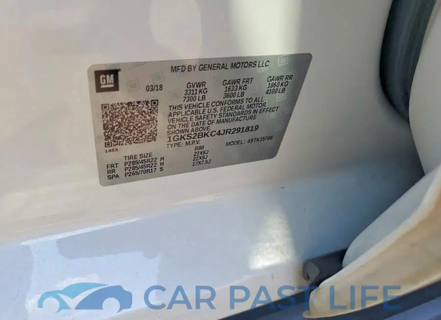 1GKS2BKC4JR291819# 12
