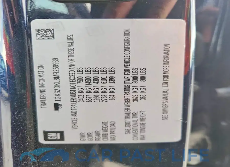 1GKS2DKL8MR259939# 13