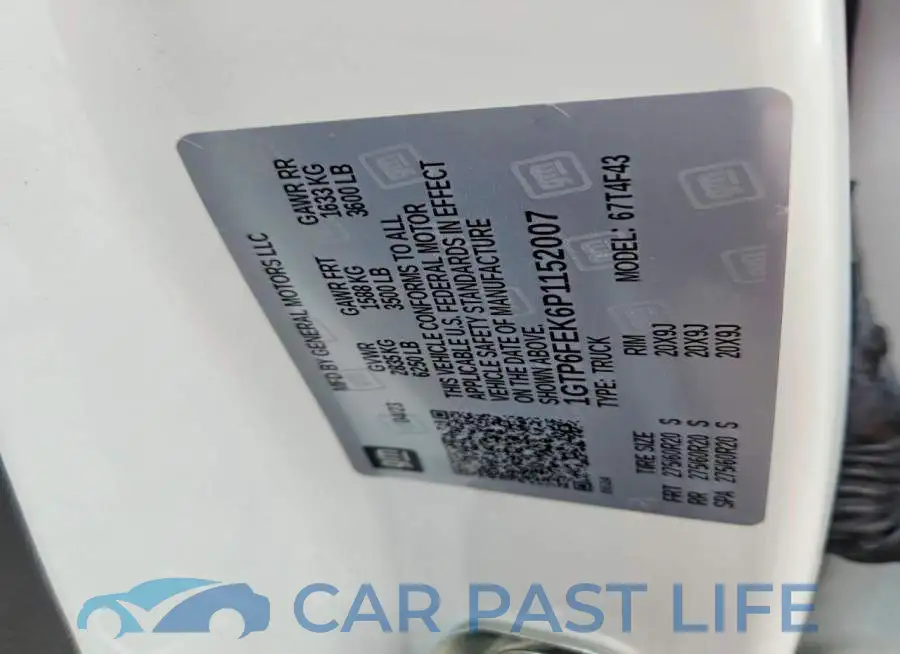 1GTP6FEK6P1152007# 12