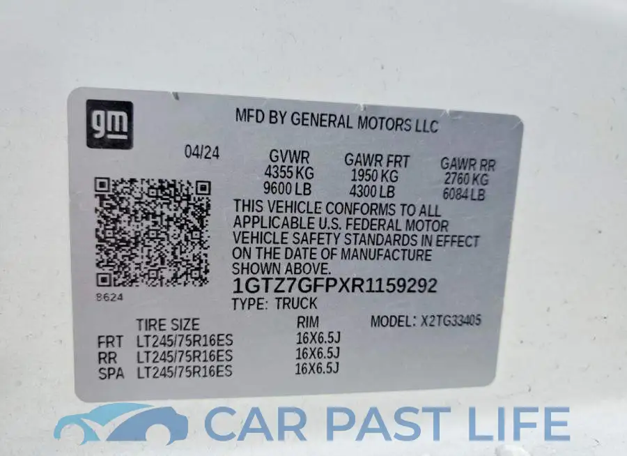 1GTZ7GFPXR1159292# 13