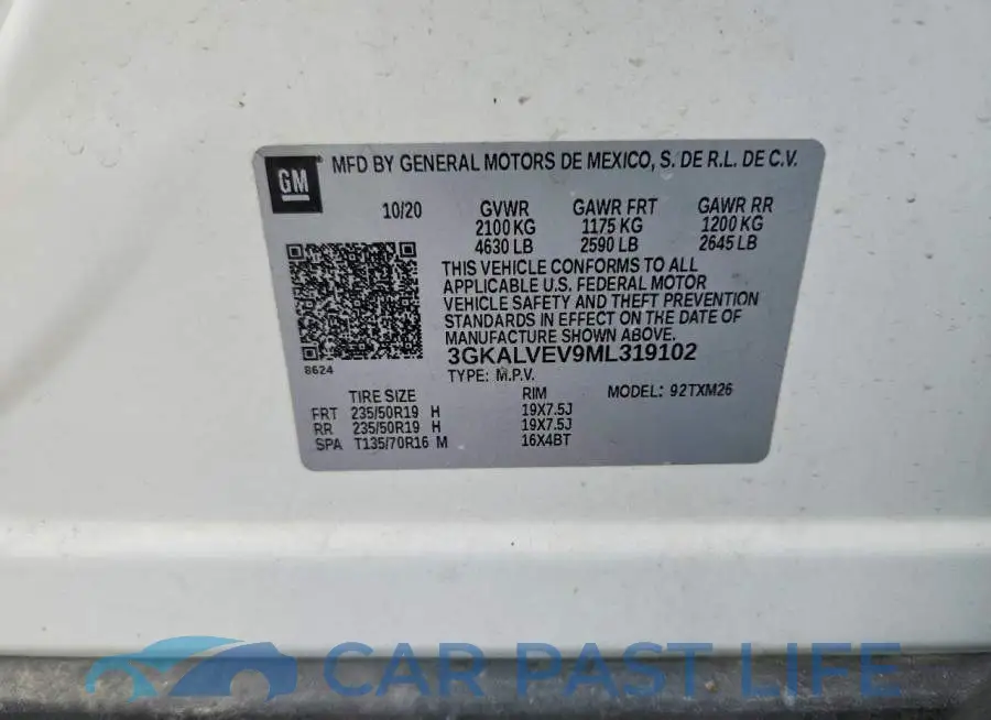 3GKALVEV9ML319102# 12