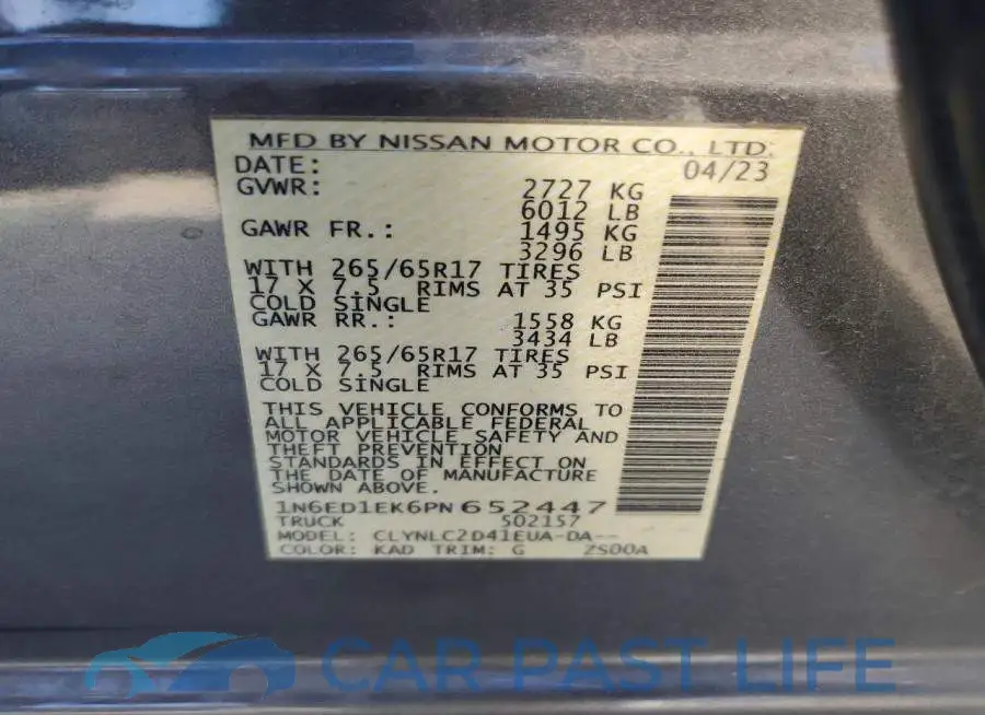 1N6ED1EK6PN652447# 12
