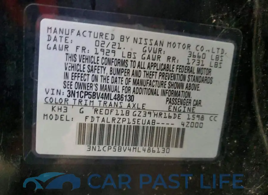 3N1CP5BV4ML486130# 13