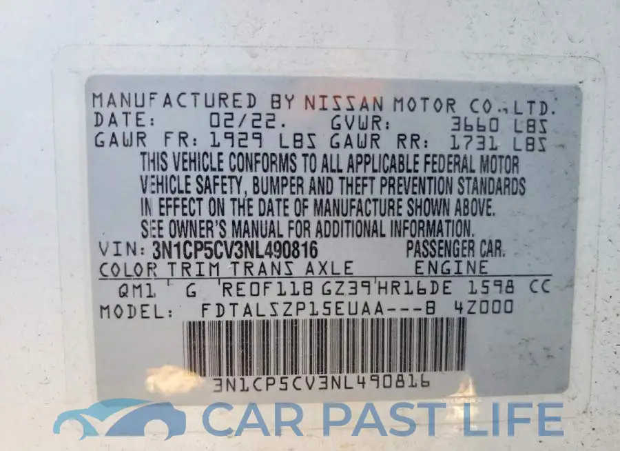 3N1CP5CV3NL490816# 12