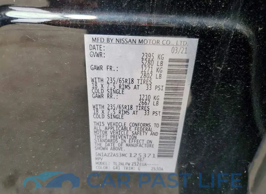 5N1AZ2AS3MC125371# 13