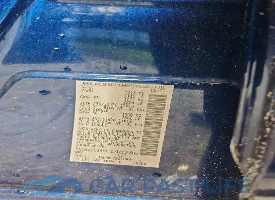 5N1AZ2CJ4MC140286# 13