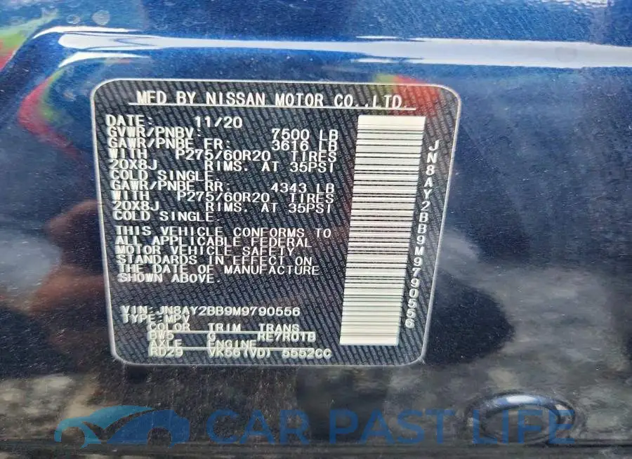 JN8AY2BB9M9790556# 13