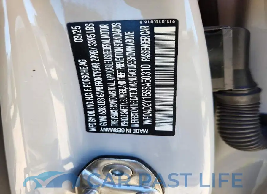 WP0AD2Y15SSA50310# 12