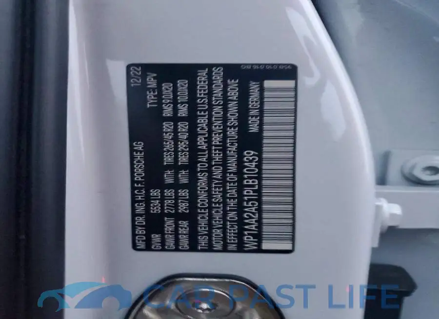 WP1AA2A51PLB10439# 13