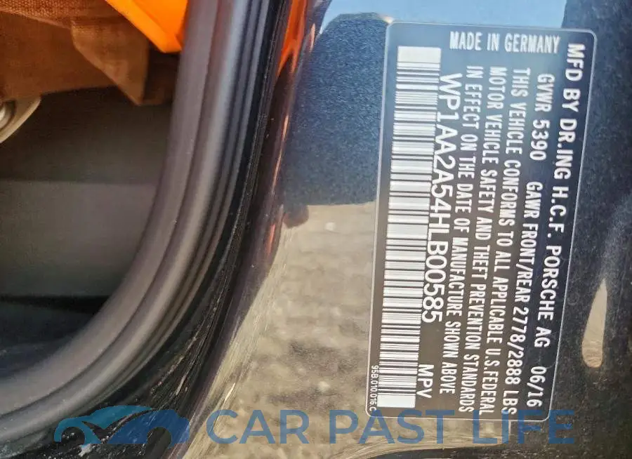 WP1AA2A54HLB00585# 13