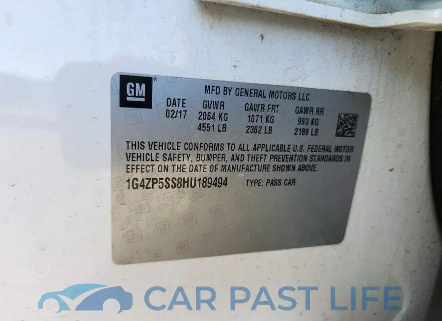 1G4ZP5SS8HU189494# 13