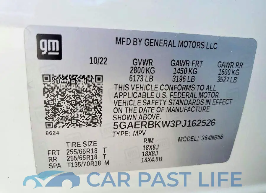 5GAERBKW3PJ162526# 13