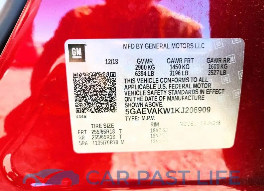 5GAEVAKW1KJ206909# 14