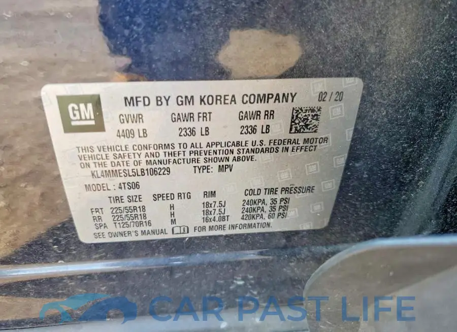 KL4MMESL5LB106229# 12