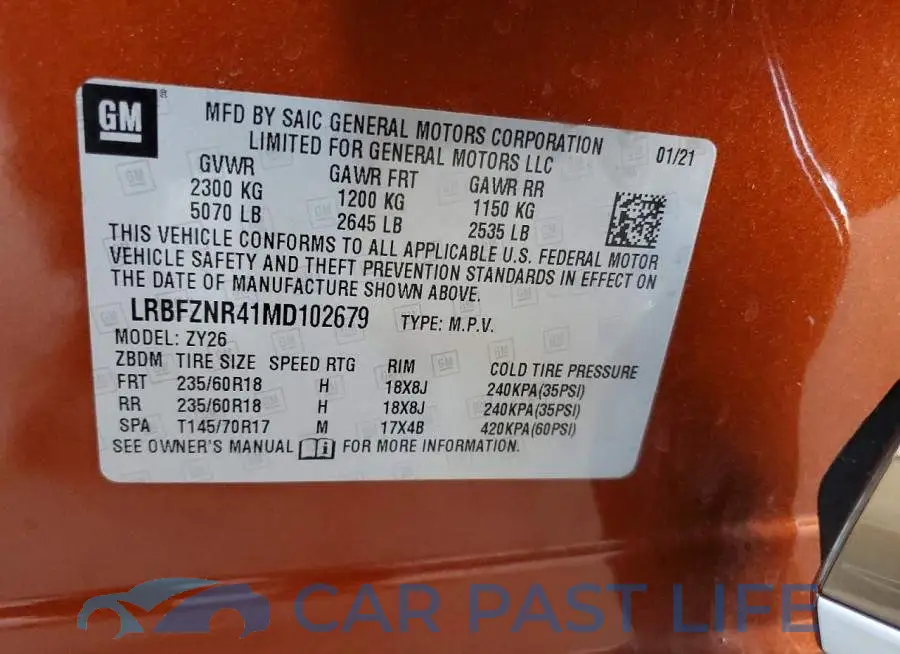 LRBFZNR41MD102679# 12