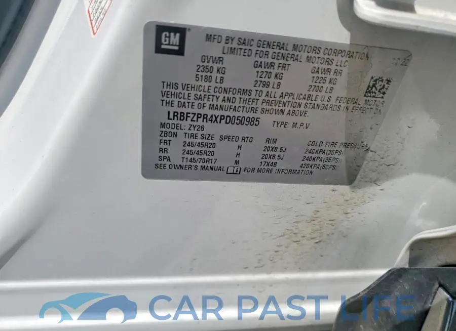 LRBFZPR4XPD050985# 13