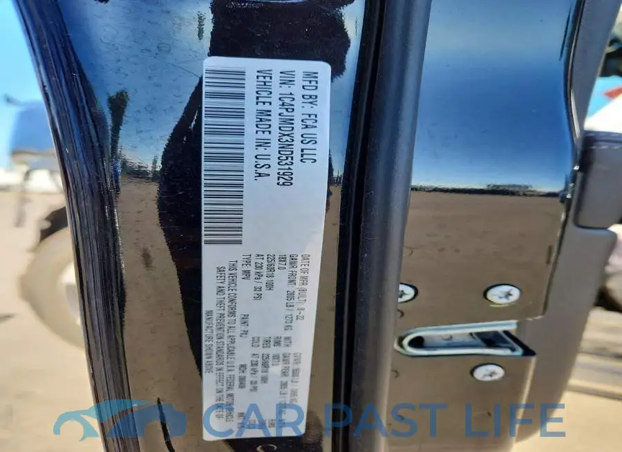 1C4PJMDX3ND531929# 12