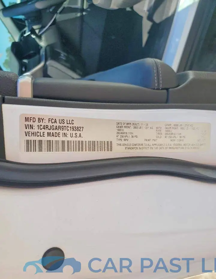 1C4RJGAR9TC193827# 13