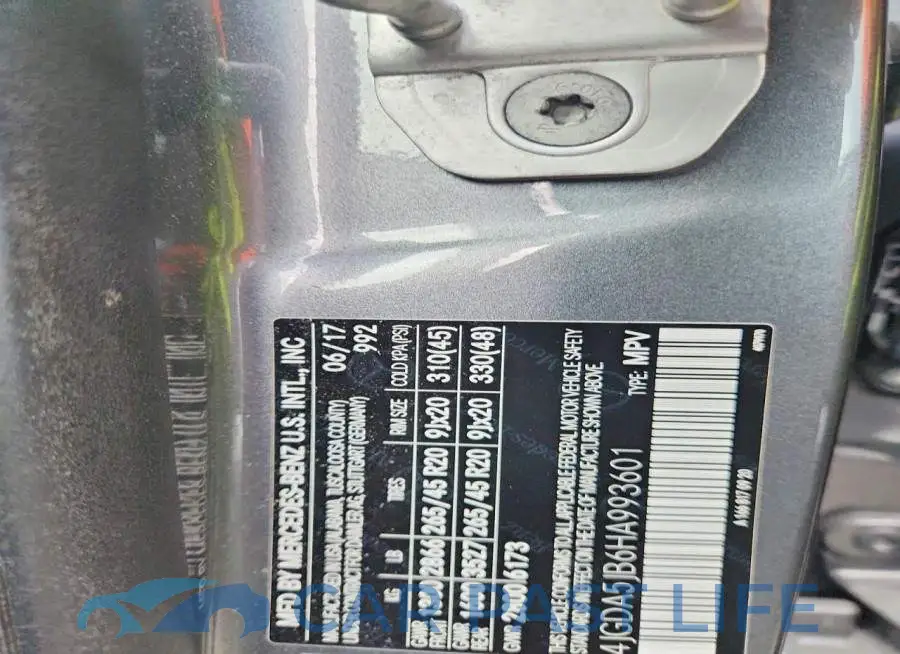 4JGDA5JB6HA993601# 13