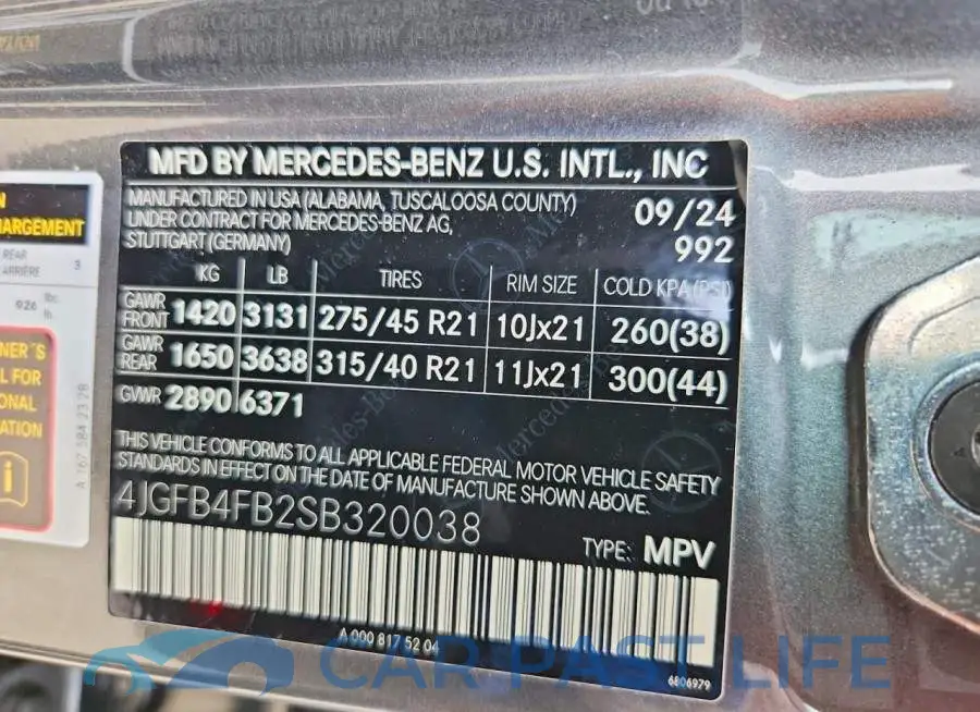 4JGFB4FB2SB320038# 13