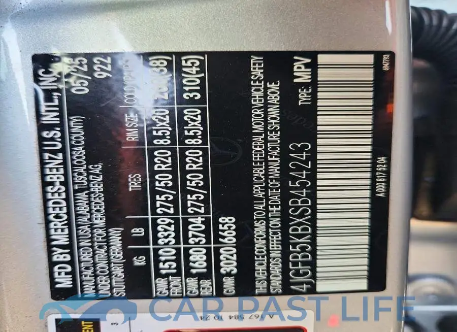 4JGFB5KBXSB454243# 13