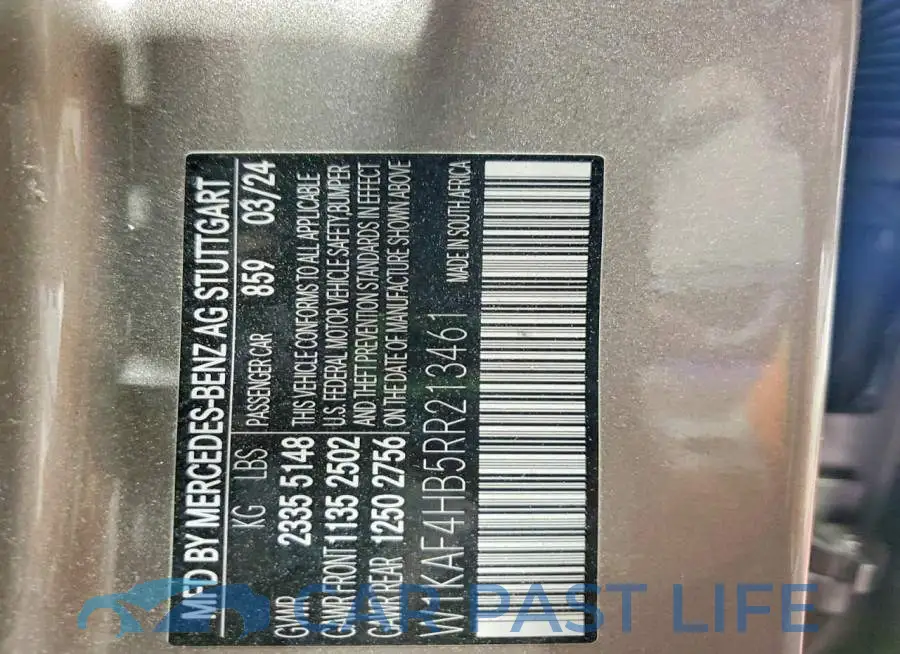 W1KAF4HB5RR213461# 12