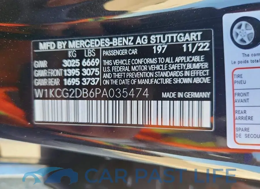 W1KCG2DB6PA035474# 12