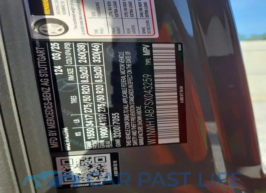 W1NWH1AB7SX043259# 12