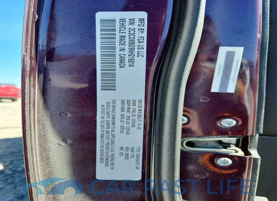 2C3CDXBG9NH216814# 13