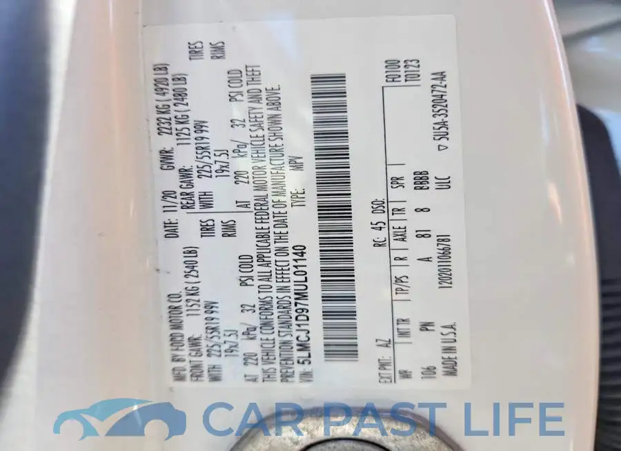 5LMCJ1D97MUL01140# 12