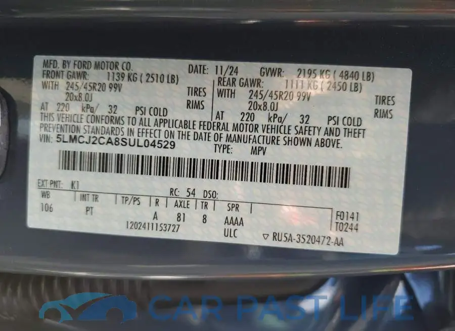 5LMCJ2CA8SUL04529# 13