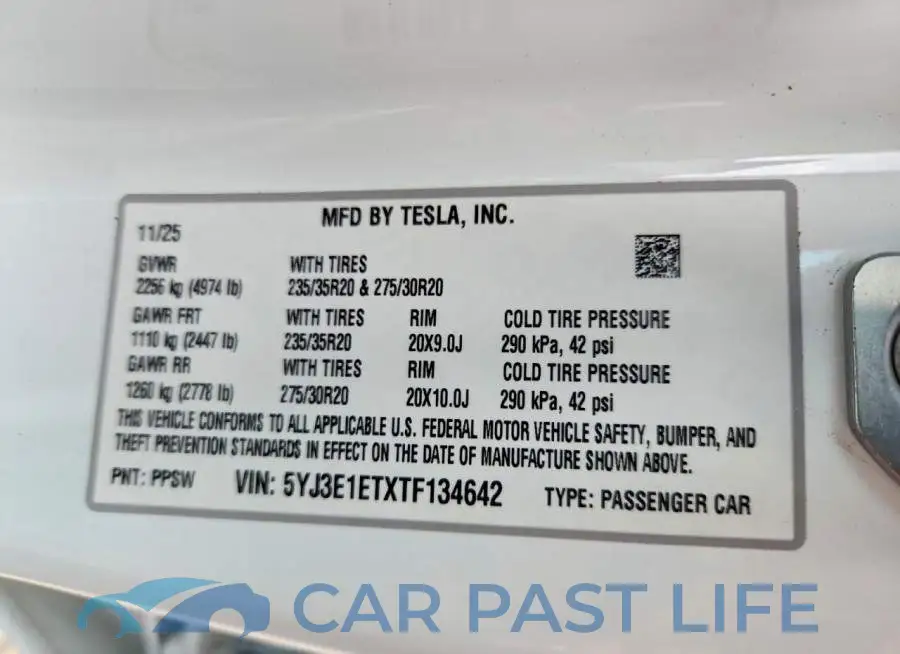 5YJ3E1ETXTF134642# 12