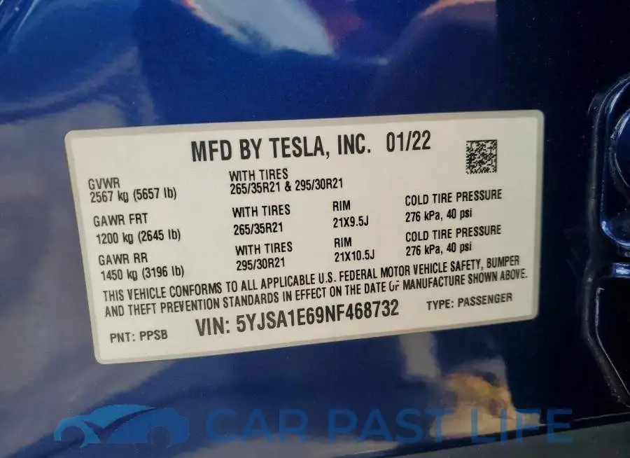 5YJSA1E69NF468732# 13