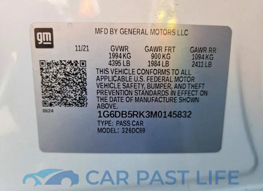 1G6DB5RK3M0145832# 12