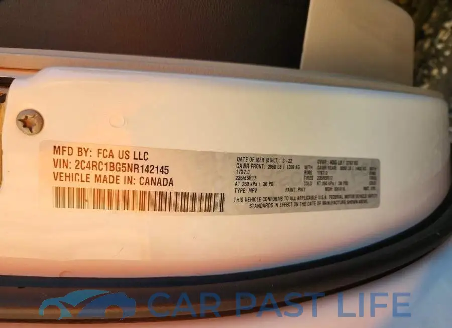 2C4RC1BG5NR142145# 13