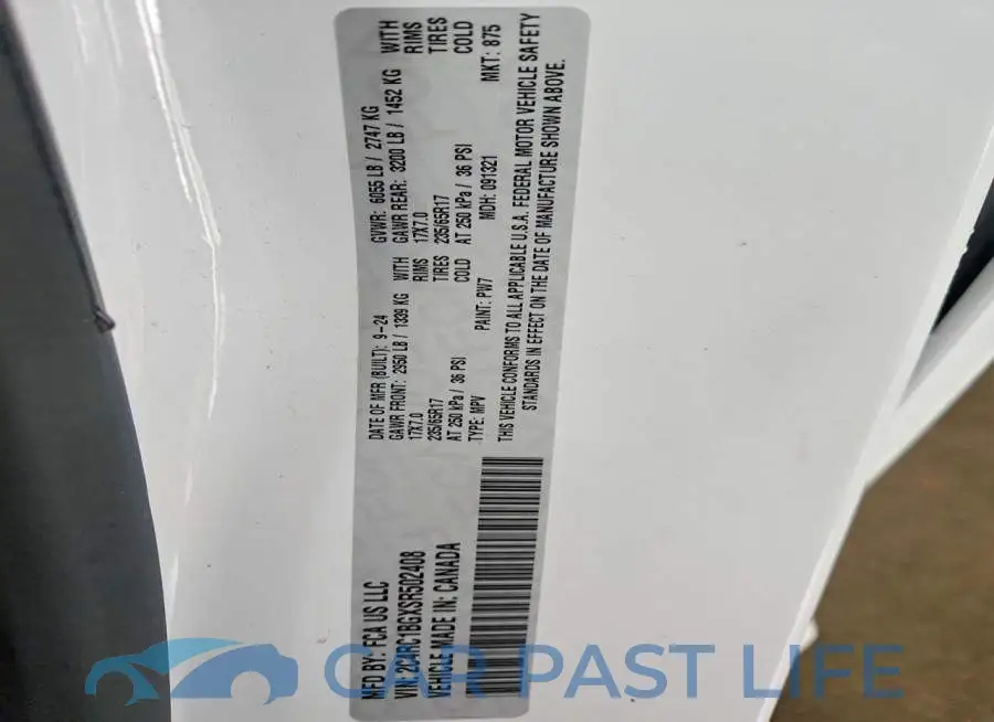 2C4RC1BGXSR502408# 13