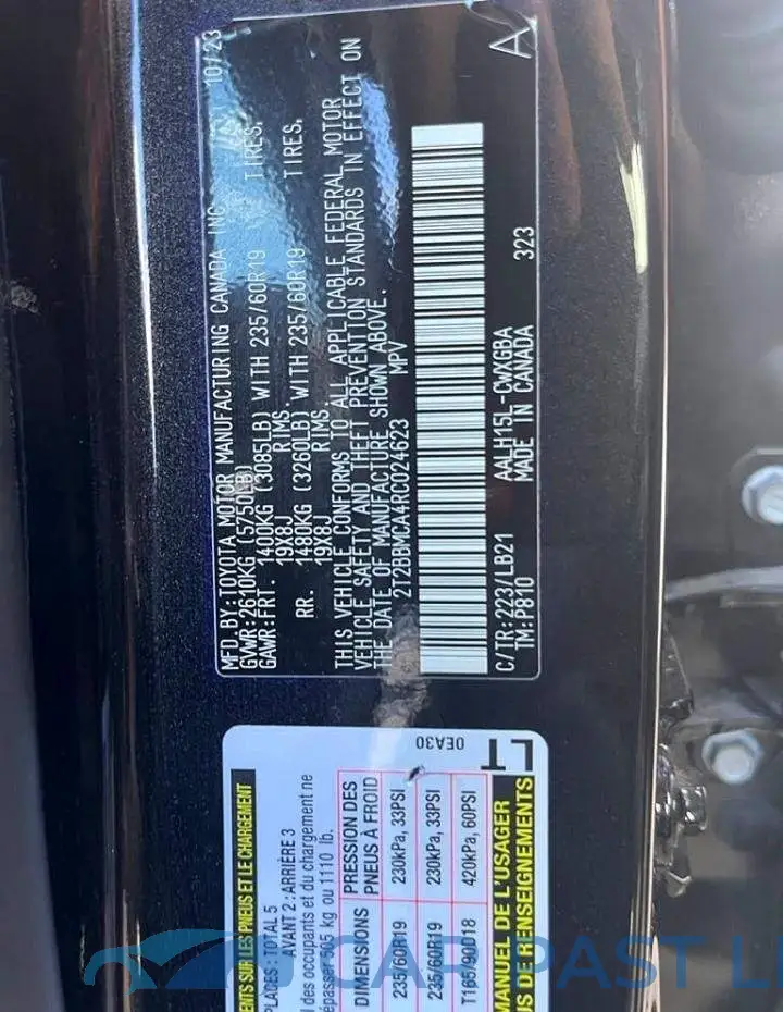 2T2BBMCA4RC024623# 13