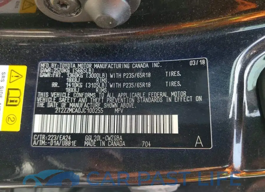 2T2ZZMCA0JC100255# 13