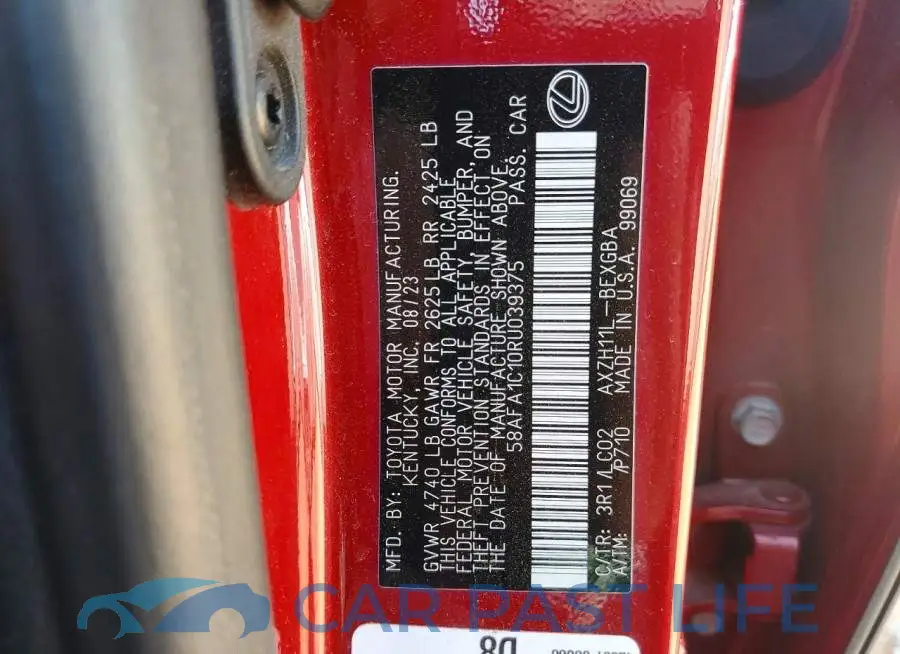 58AFA1C10RU039375# 12