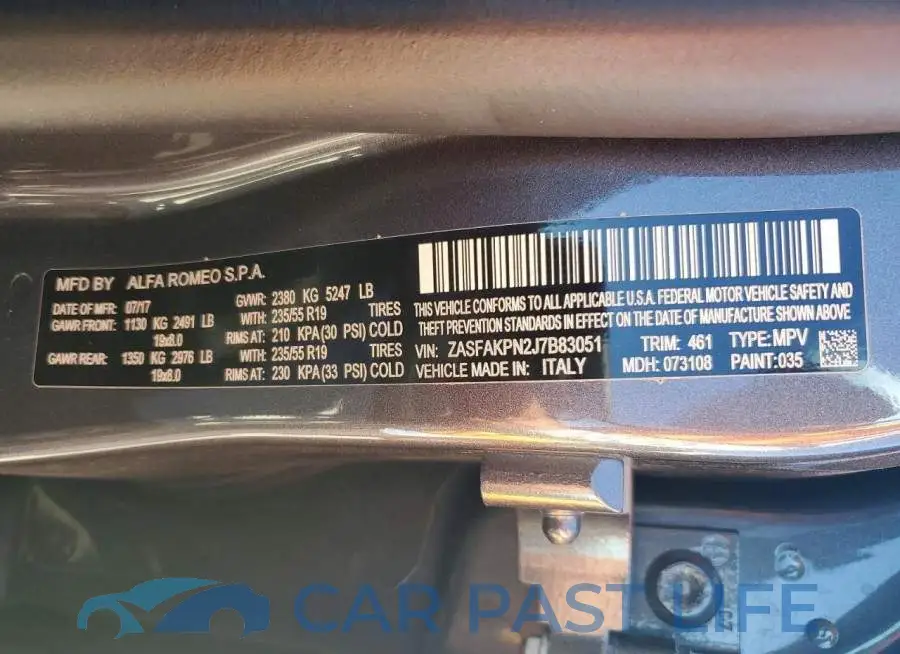 ZASFAKPN2J7B83051# 13