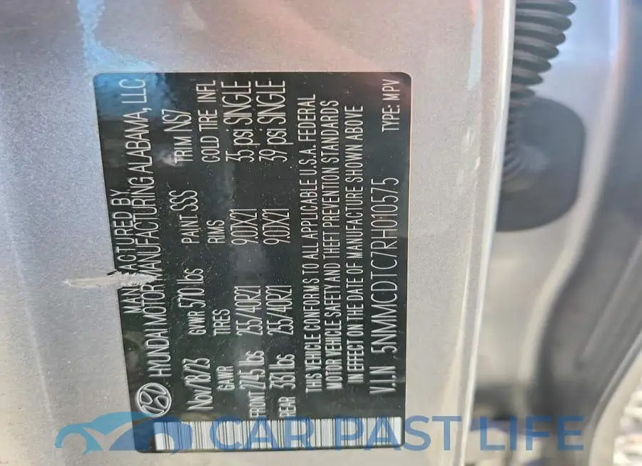 5NMMCDTC7RH010575# 13