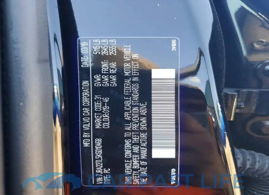 7JRA22TL5KG010468# 12