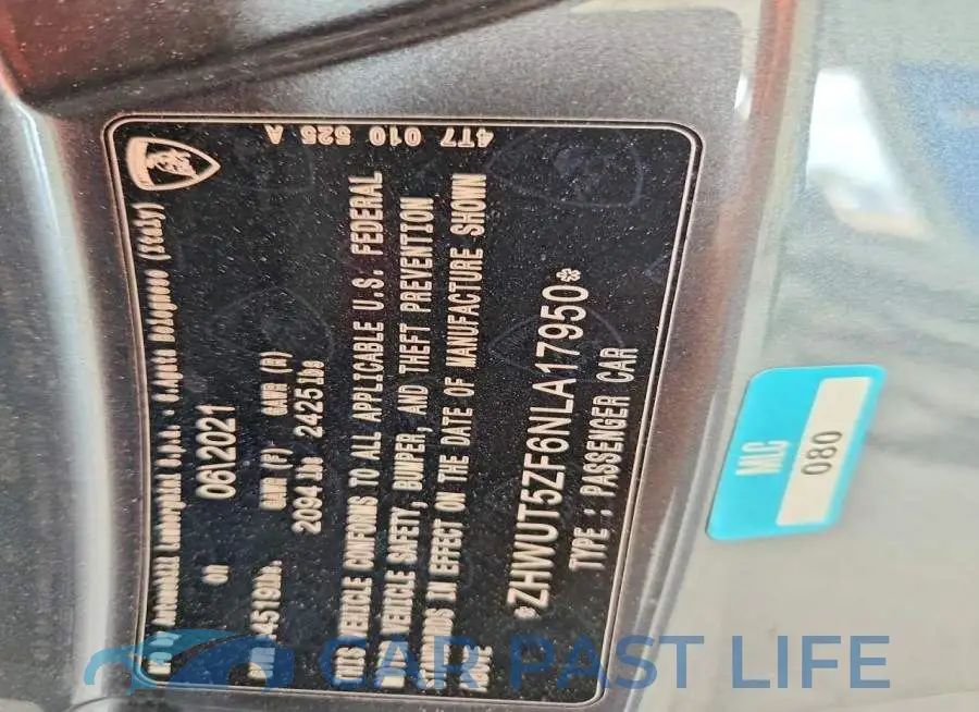 ZHWUT5ZF6NLA17950# 12