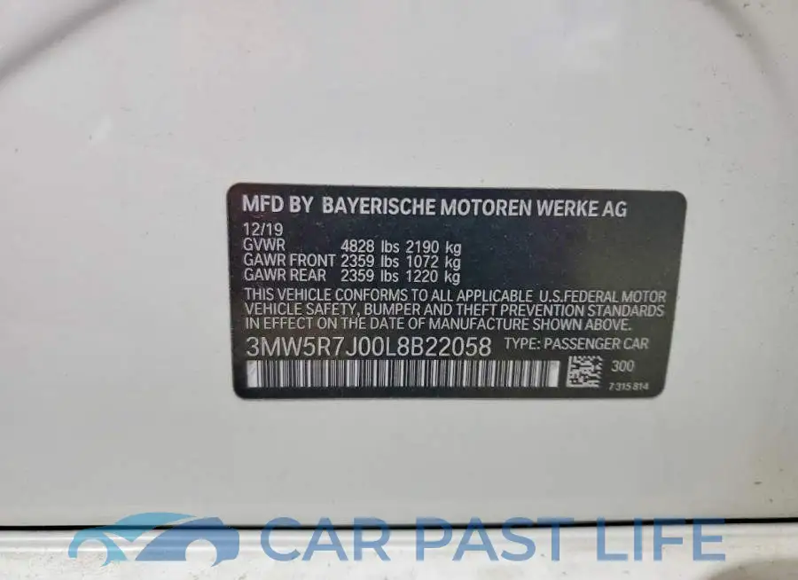 3MW5R7J00L8B22058# 12
