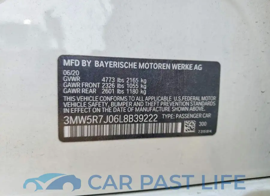 3MW5R7J06L8B39222# 12