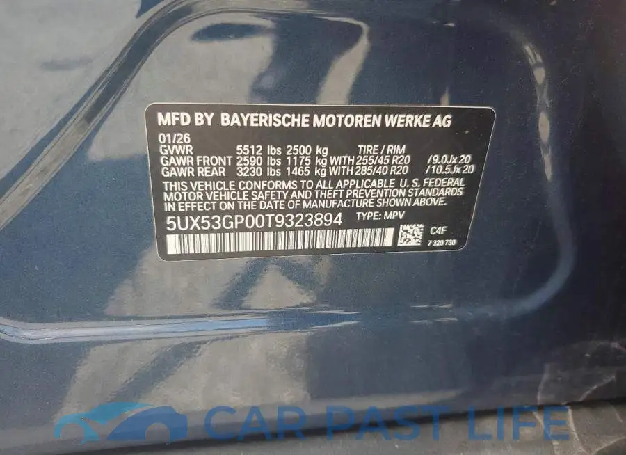 5UX53GP00T9323894# 13