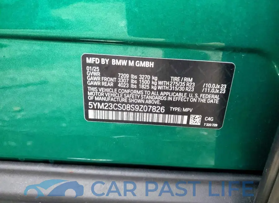 5YM23CS08S9Z07826# 12