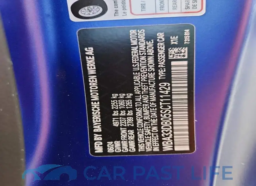 WBA33DB05SCT11429# 12